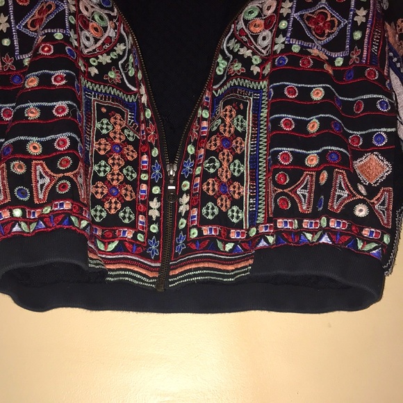 Anthropologie Jackets & Coats Raga Womens Multicolored Embroidery